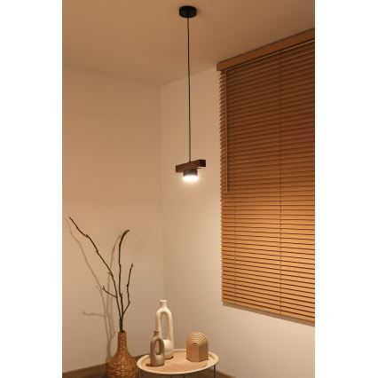 Duolla - Luster na lanku IRONLINE 1xGX53/3W/230V borovina/hrast/crna