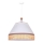 Duolla - Luster na sajli AVIGNON 1xE27/15W/230V prečnik 60 cm bela/ratan