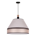 Duolla - Luster na sajli AVIGNON 1xE27/15W/230V prečnik 60 cm bež