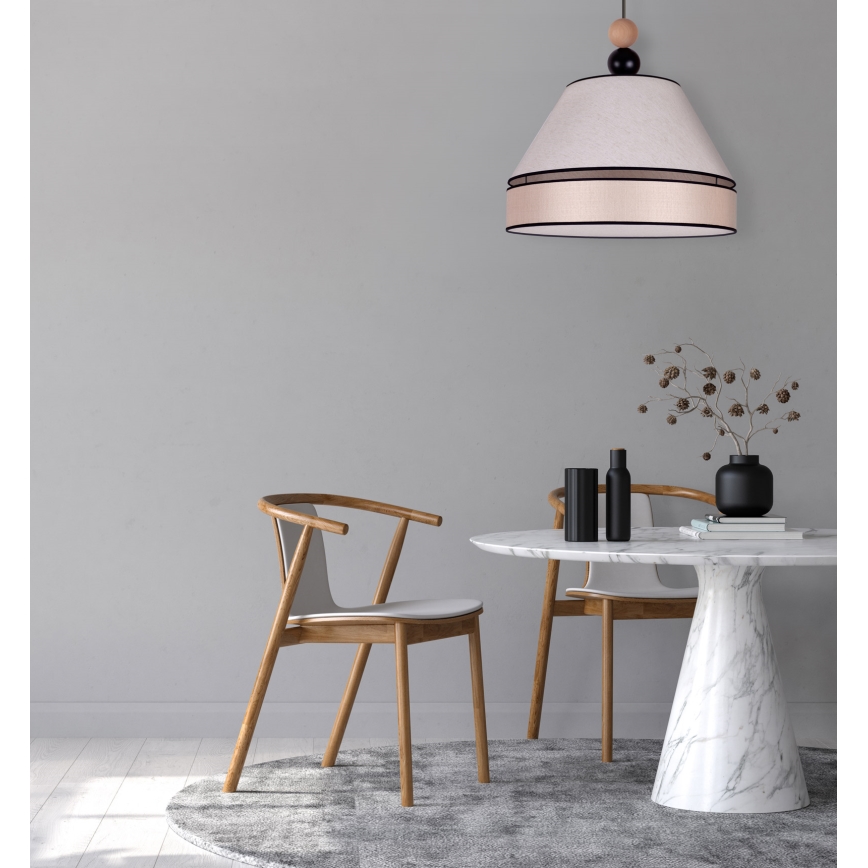 Duolla - Luster na sajli AVIGNON 1xE27/15W/230V prečnik 60 cm bež