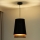 Duolla - Luster na sajli BELL SHINY 1xE27/15W/230V prečnik 25 cm crna/bakarna