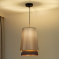Duolla - Luster na sajli BELL SHINY 1xE27/15W/230V prečnik 25 cm srebrna/crna