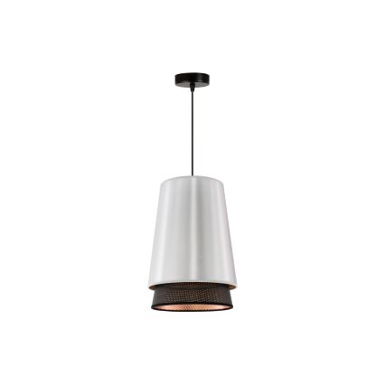 Duolla - Luster na sajli BELL SHINY 1xE27/15W/230V prečnik 25 cm srebrna/crna