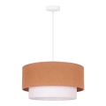 Duolla - Luster na sajli BOHO 1x E27/40W/230V, prečnik 45 cm, bež/bela