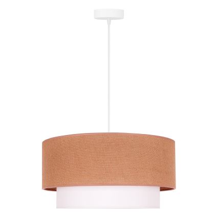 Duolla - Luster na sajli BOHO 1x E27/40W/230V, prečnik 45 cm, bež/bela