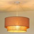 Duolla - Luster na sajli BOHO 1xE27/15W/230V prečnik 45 cm bež/braon