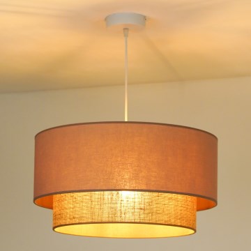 Duolla - Luster na sajli BOHO 1xE27/15W/230V prečnik 45 cm bež/braon