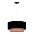 Duolla - Luster na sajli BOHO 1xE27/15W/230V prečnik 45 cm crna/braon