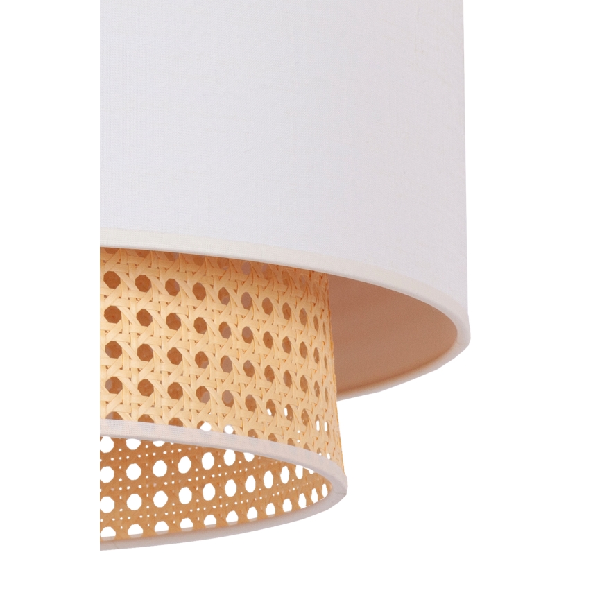 Duolla - Luster na sajli BOHO 1xE27/15W/230V prečnik 45 cm krem/ratan