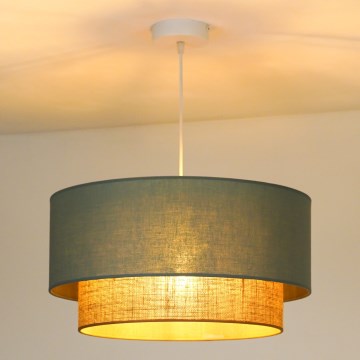 Duolla - Luster na sajli BOHO 1xE27/15W/230V prečnika 45 cm zelena/braon