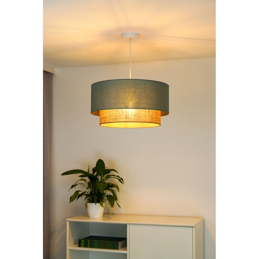 Duolla - Luster na sajli BOHO 1xE27/15W/230V prečnika 45 cm zelena/braon