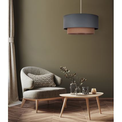 Duolla - Luster na sajli BOHO 1xE27/15W/230V prečnika 45 cm zelena/braon