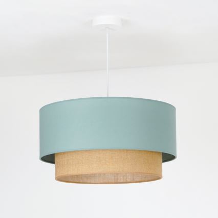 Duolla - Luster na sajli BOHO 1xE27/15W/230V prečnika 45 cm zelena/braon
