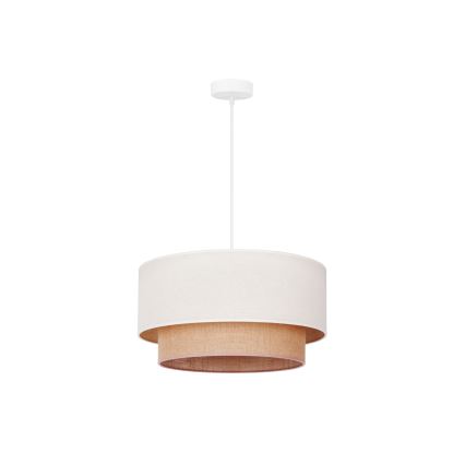 Duolla - Luster na sajli BOHO 1xE27/15W/230V prečnika 60 cm bež/braon