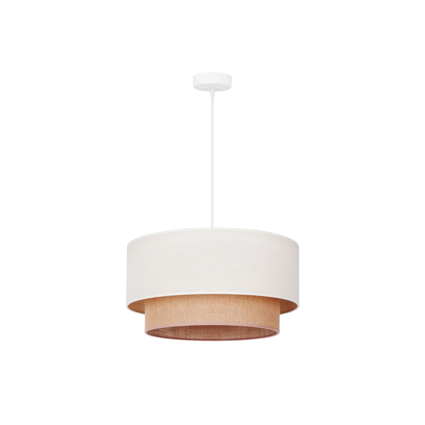 Duolla - Luster na sajli BOHO 1xE27/15W/230V prečnika 60 cm bež/braon