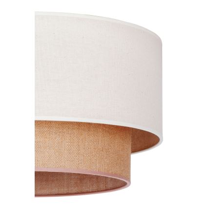 Duolla - Luster na sajli BOHO 1xE27/15W/230V prečnika 60 cm bež/braon