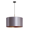 Duolla - Luster na sajli CANNES 1xE27/15W/230V prečnik 45 cm srebrna/bakrena