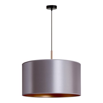 Duolla - Luster na sajli CANNES 1xE27/15W/230V prečnik 45 cm srebrna/bakrena