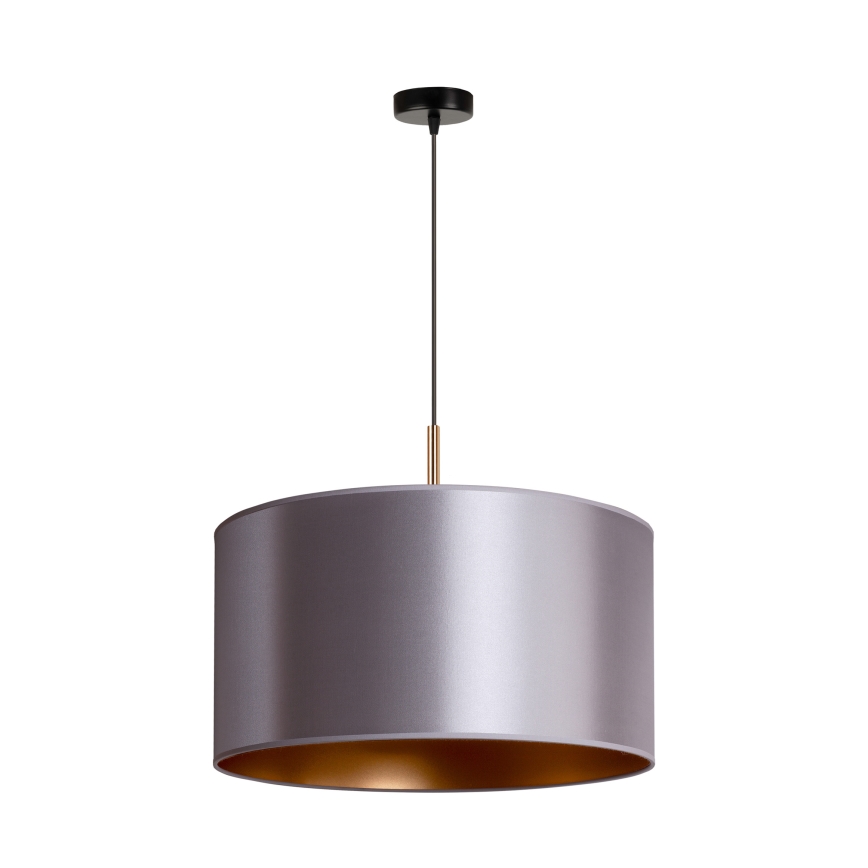 Duolla - Luster na sajli CANNES 1xE27/15W/230V prečnik 45 cm srebrna/bakrena