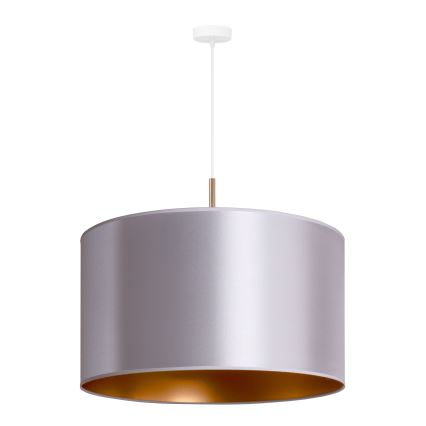 Duolla - Luster na sajli CANNES, 1xE27/15W/230V, prečnik 50 cm, srebrna/bakarna