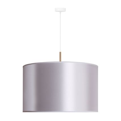 Duolla - Luster na sajli CANNES, 1xE27/15W/230V, prečnik 50 cm, srebrna/bakarna