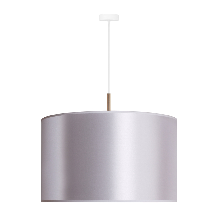 Duolla - Luster na sajli CANNES, 1xE27/15W/230V, prečnik 50 cm, srebrna/bakarna