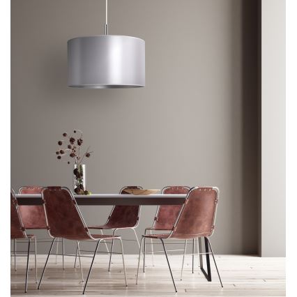 Duolla - Luster na sajli CANNES 1xE27/15W/230V prečnika 50 cm, srebran