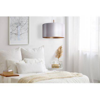 Duolla - Luster na sajli CANNES 1xE27/15W/230V Ø 45 cm srebrna/bakarna