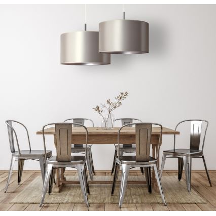 Duolla - Luster na sajli CANNES 1xE27/15W/230V Ø 50 cm srebrni