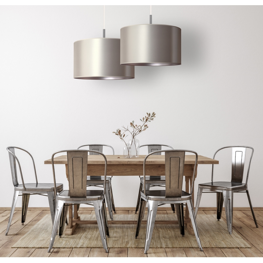 Duolla - Luster na sajli CANNES 1xE27/15W/230V Ø 50 cm srebrni