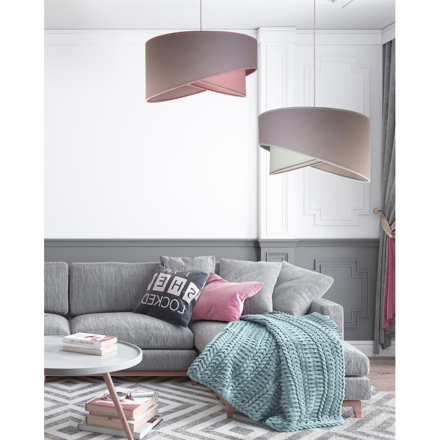 Duolla - Luster na sajli CELLO 1xE27/40W/230V Ø 45 cm ružičasta