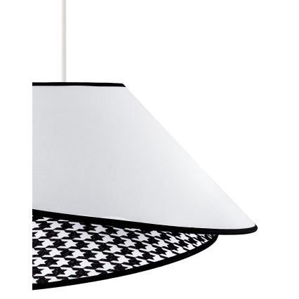 Duolla - Luster na sajli COCO 1xE27/40W/230V prečnik 50 cm bela/crna