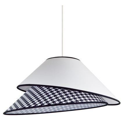 Duolla - Luster na sajli COCO 1xE27/40W/230V prečnik 50 cm bela/crna
