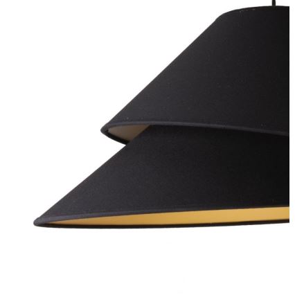Duolla - Luster na sajli COCO 1xE27/40W/230V prečnik 50 cm crni