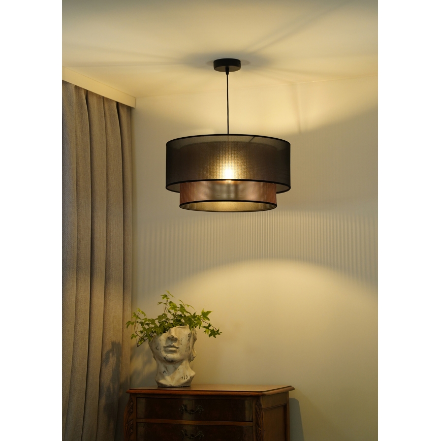 Duolla - Luster na sajli COPPER SHINY 1xE27/15W/230V Ø 45 cm smeđa/bakrena