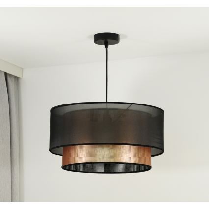 Duolla - Luster na sajli COPPER SHINY 1xE27/15W/230V Ø 45 cm smeđa/bakrena