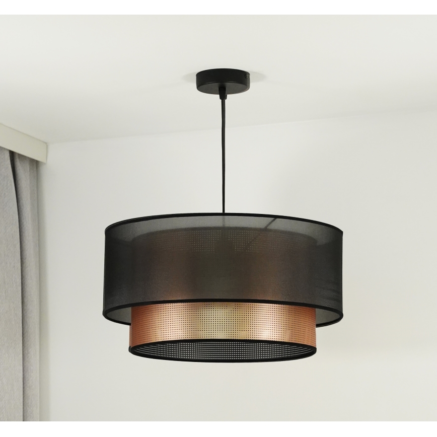 Duolla - Luster na sajli COPPER SHINY 1xE27/15W/230V Ø 45 cm smeđa/bakrena