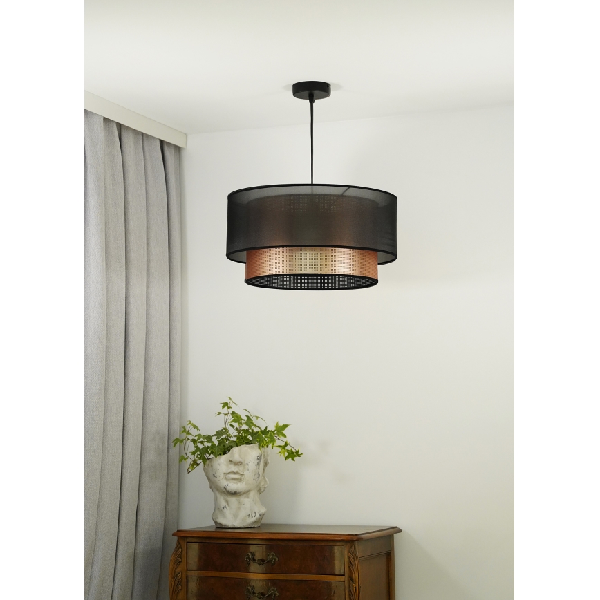 Duolla - Luster na sajli COPPER SHINY 1xE27/15W/230V Ø 45 cm smeđa/bakrena