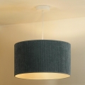 Duolla - Luster na sajli CORDUROY 1xE27/15W/230V svetlo plava, prečnik 40 cm