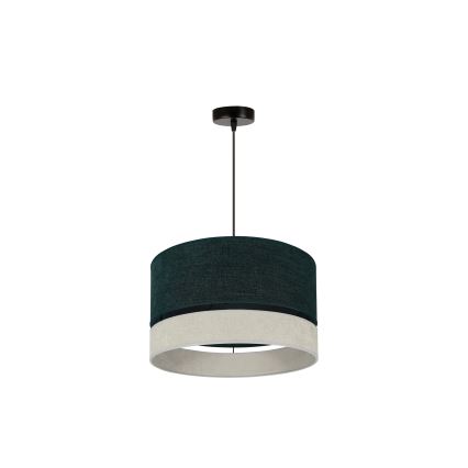 Duolla - Luster na sajli DOUBLE 1xE27/15W/230V pr. 40 cm zelena/siva