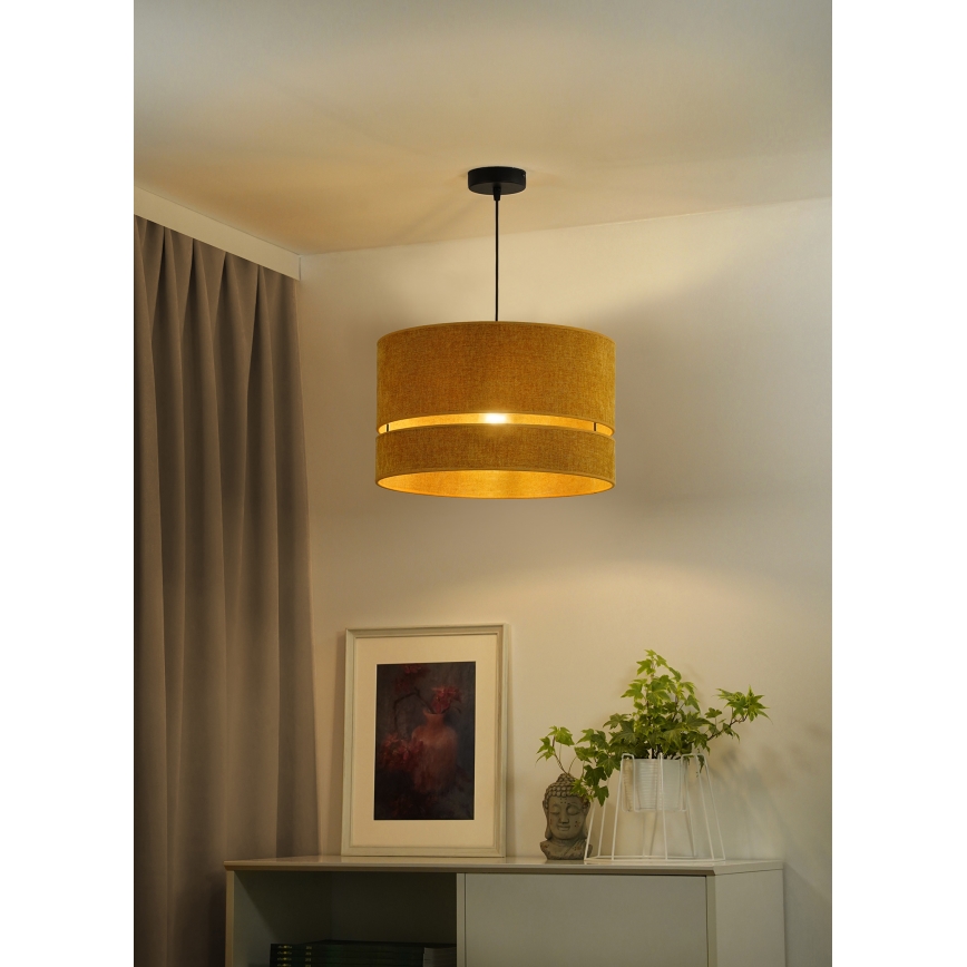 Duolla - Luster na sajli DOUBLE 1xE27/15W/230V, prečnik 40 cm, narandžasta