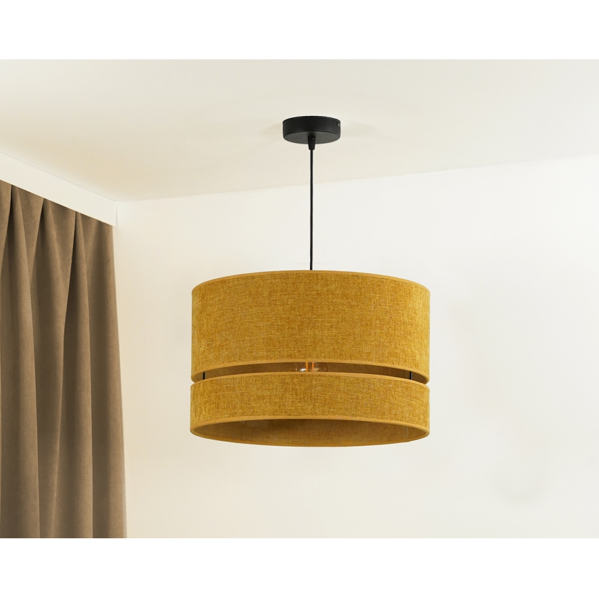 Duolla - Luster na sajli DOUBLE 1xE27/15W/230V, prečnik 40 cm, narandžasta