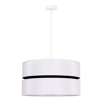 Duolla - Luster na sajli DUO 1xE27/15W/230V prečnik 40 cm bela/crna