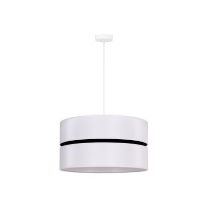 Duolla - Luster na sajli DUO 1xE27/15W/230V prečnik 40 cm bela/crna