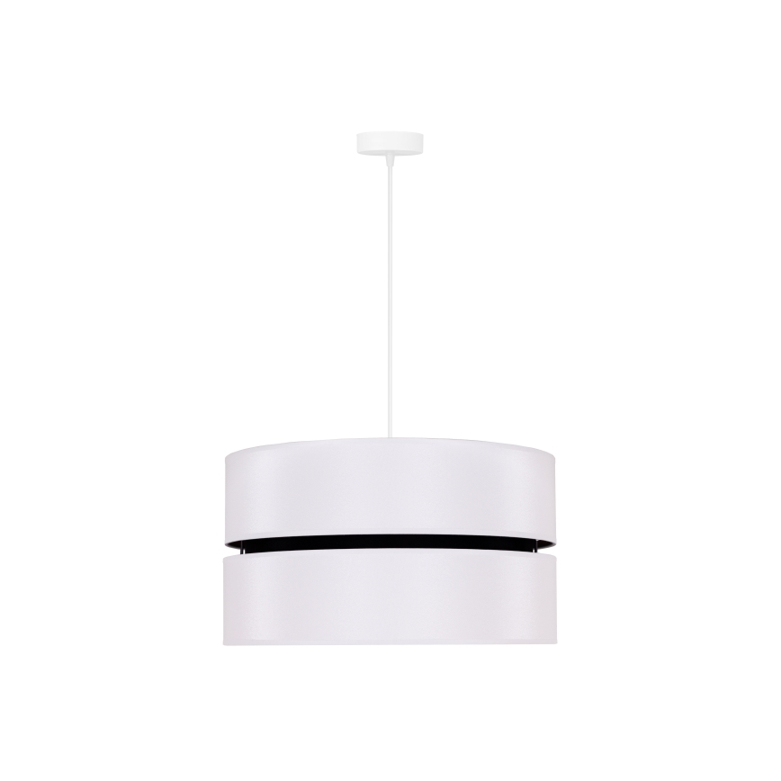 Duolla - Luster na sajli DUO 1xE27/15W/230V prečnik 40 cm bela/crna