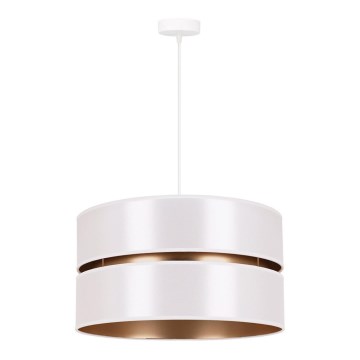 Duolla - Luster na sajli DUO 1xE27/15W/230V prečnik 40 cm bela/zlatna
