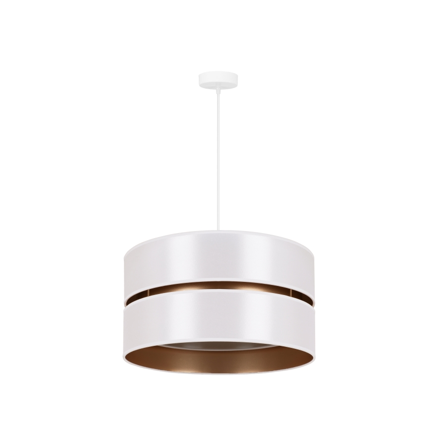 Duolla - Luster na sajli DUO 1xE27/15W/230V prečnik 40 cm bela/zlatna