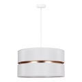 Duolla - Luster na sajli DUO 1xE27/15W/230V prečnik 40 cm bela/zlatna