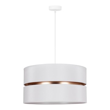 Duolla - Luster na sajli DUO 1xE27/15W/230V prečnik 40 cm bela/zlatna