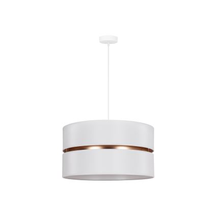 Duolla - Luster na sajli DUO 1xE27/15W/230V prečnik 40 cm bela/zlatna